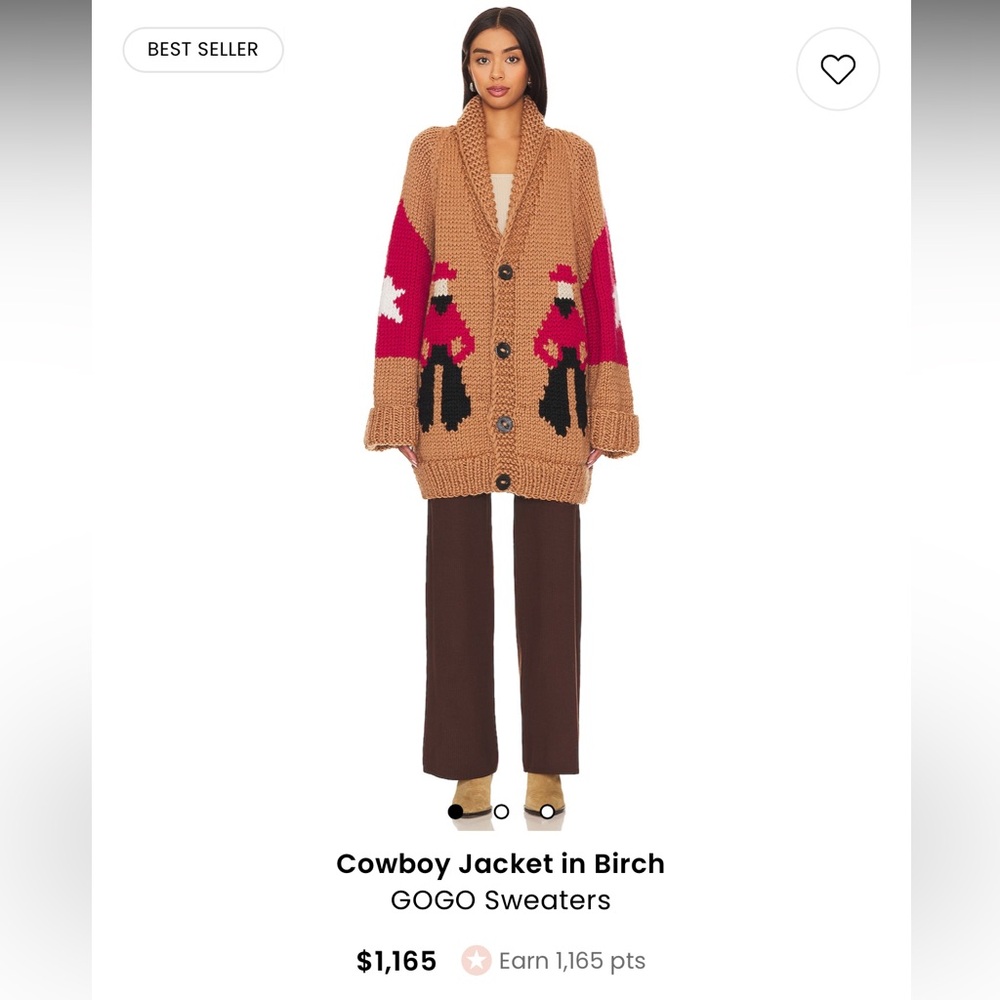 GOGO cream Cowboy Sweaterjacket